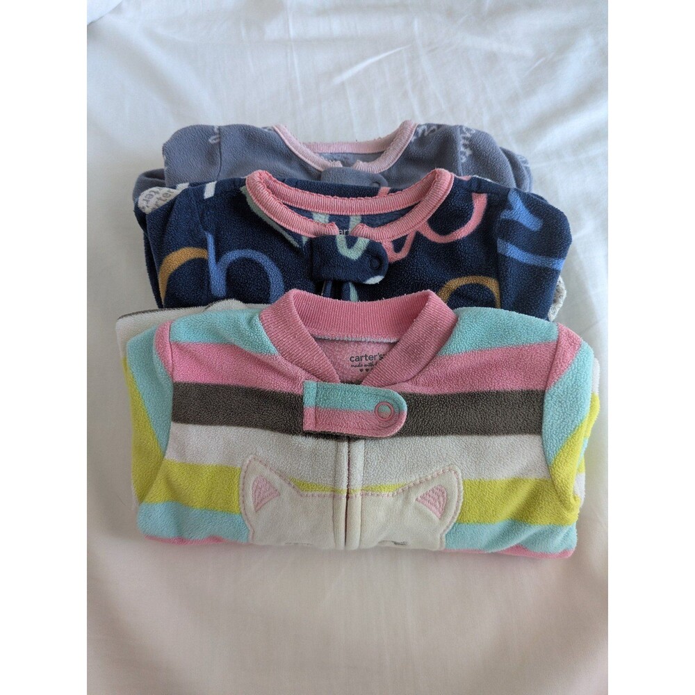 Carter's Fleece Footie Pajama Bundle, 6m